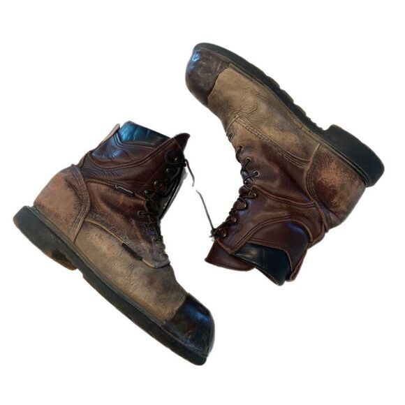 RED WING 2414 Steel Toe SUPERSOLE Leather Work Boots 12 D made in USA Goretex main image 9